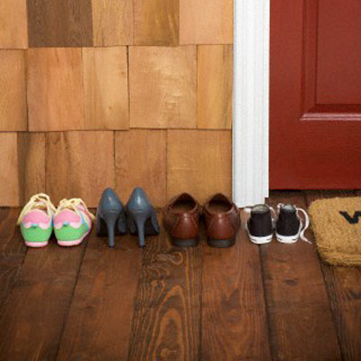 shoes by the door