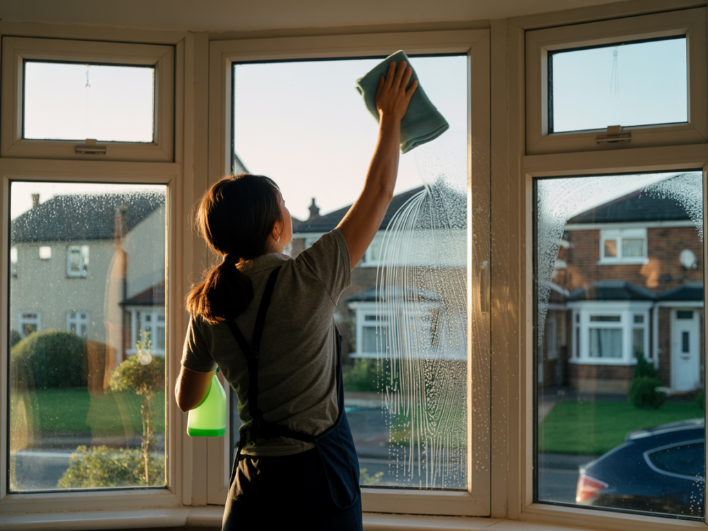 cleaner in romford cleaning the windows